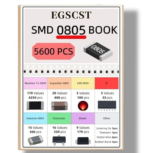 5600PCS SMD Resistor Kit 0805 Assortment 0Ω-10MΩ, Capacitors, Diodes, LEDs & Mor