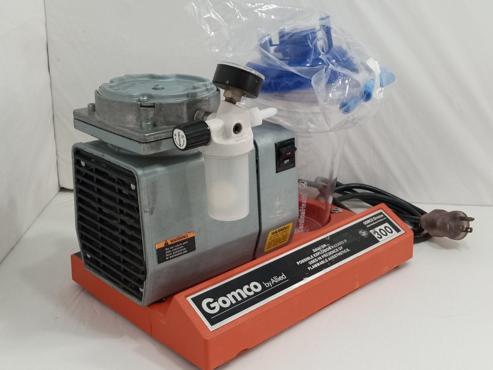 Gomco 300 Tabletop Aspirator Suction Pump New Canister Hose ****$25 Shipping****
