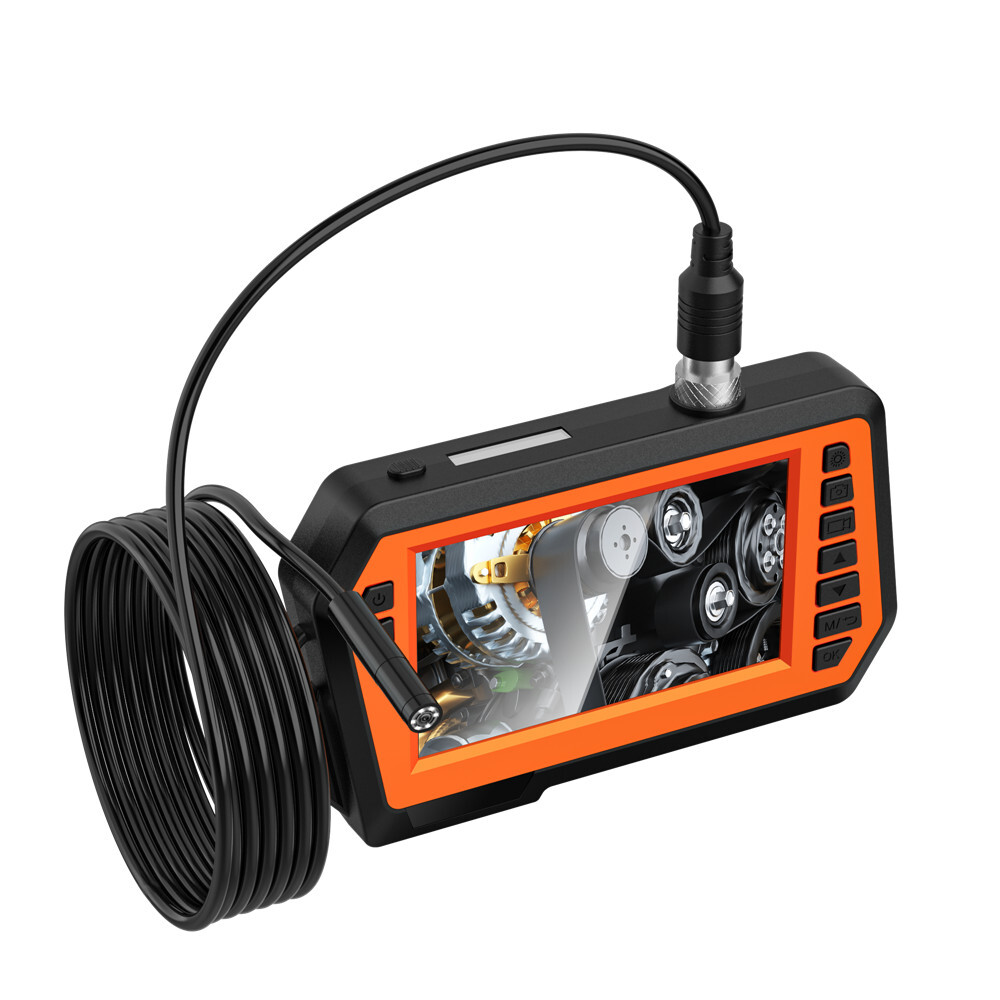 4.3inch Dual Lens Endoscope Sewer Drain Pipe Inspection Camera 1080P 5M cable