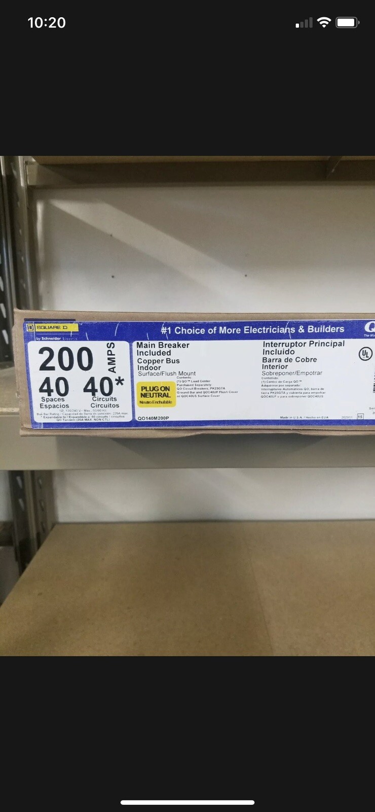 New Square D QO140M200P Main Breaker Panel Flush Cover Lowest Price on Ebay