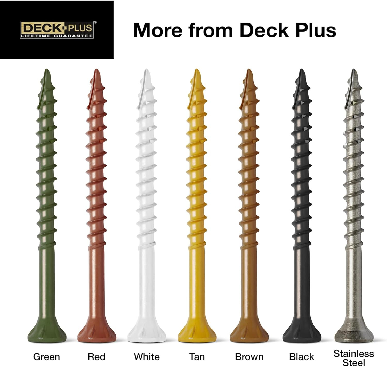 Deck plus 2-1/2 Inch Epoxy Coated Exterior Wood and Fence Screws #10 X 2-1/2″ To