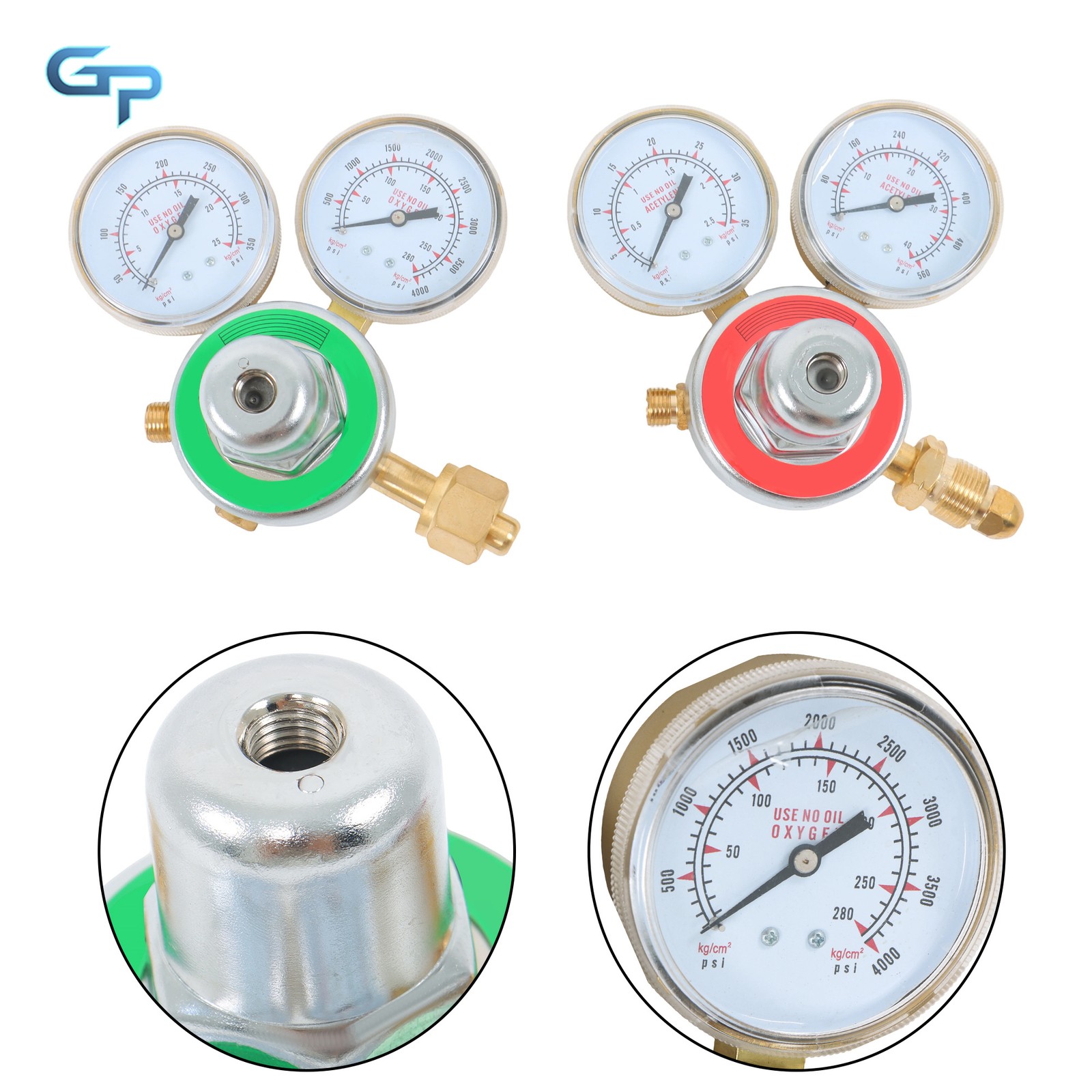 Solid Brass OXYGEN ACETYLENE Regulators 4 Welding Fit Gas Torch Cutting