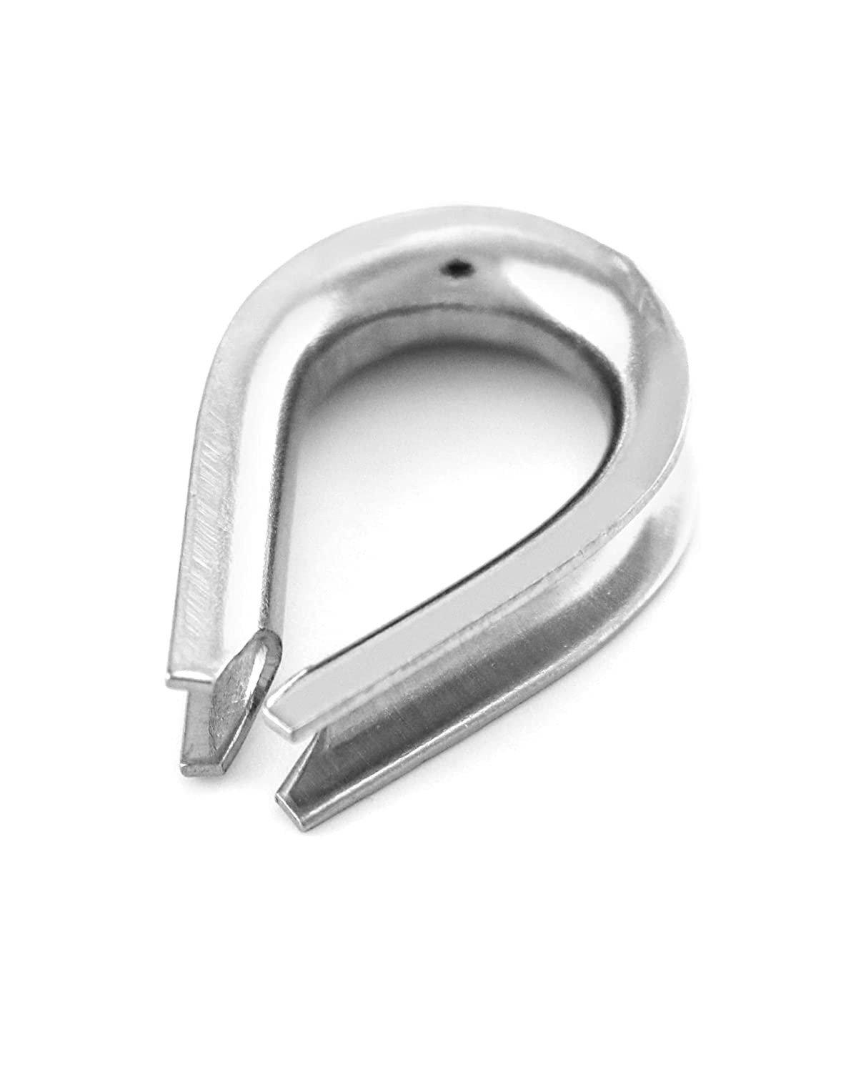 YAMASO 20pcs 1/4» M6 Stainless Steel Thimble for Diameter Wire M6, silver