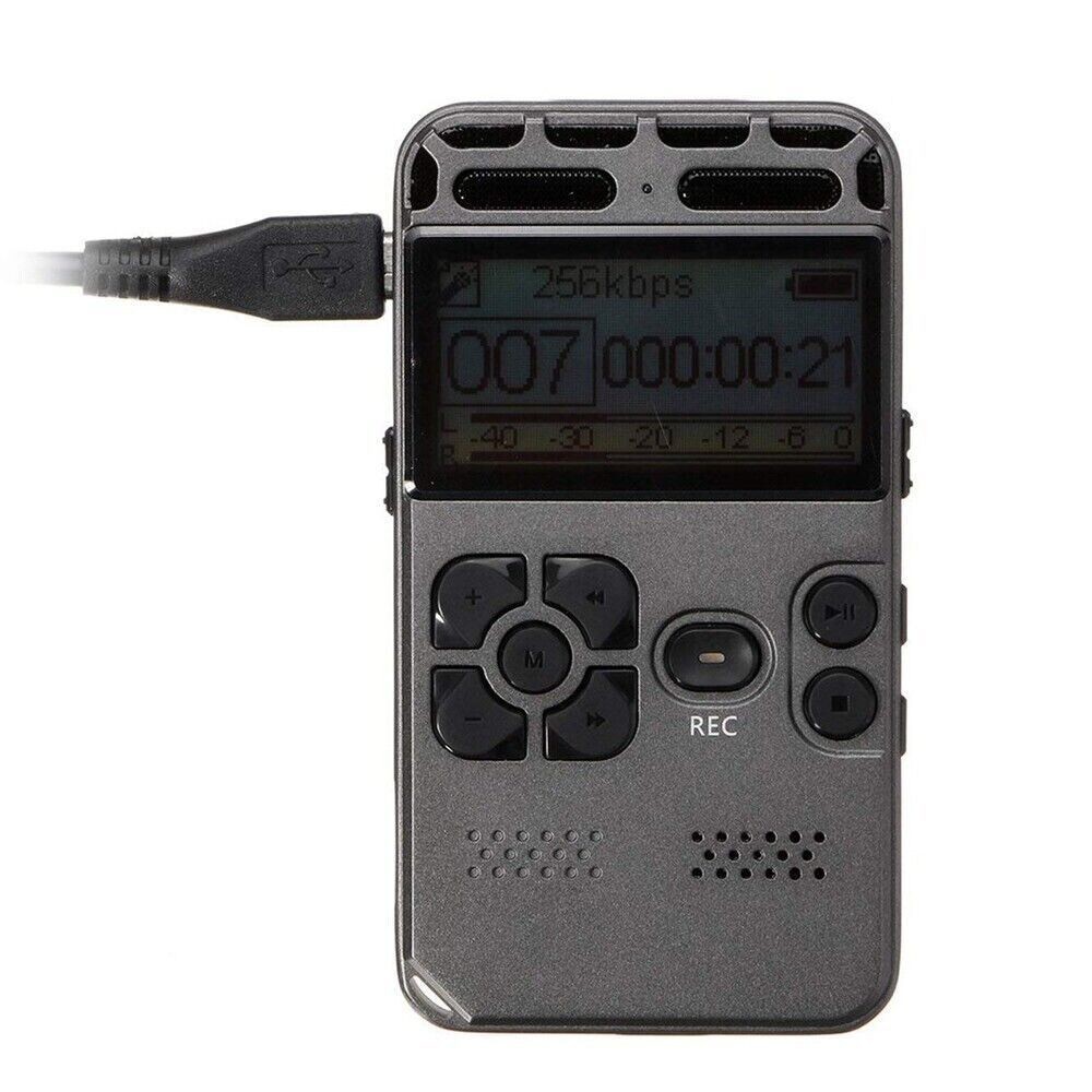 64GB Digital Voice Recorder with LCD Display & MP3 Playback