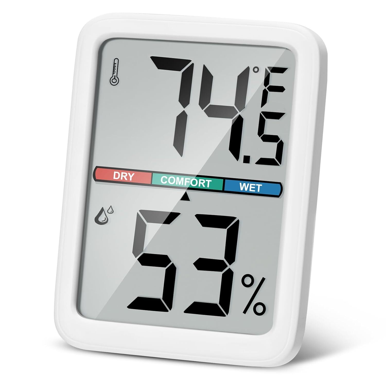 Digital Thermometer Hygrometer, Large LCD Screen Room Thermometer…