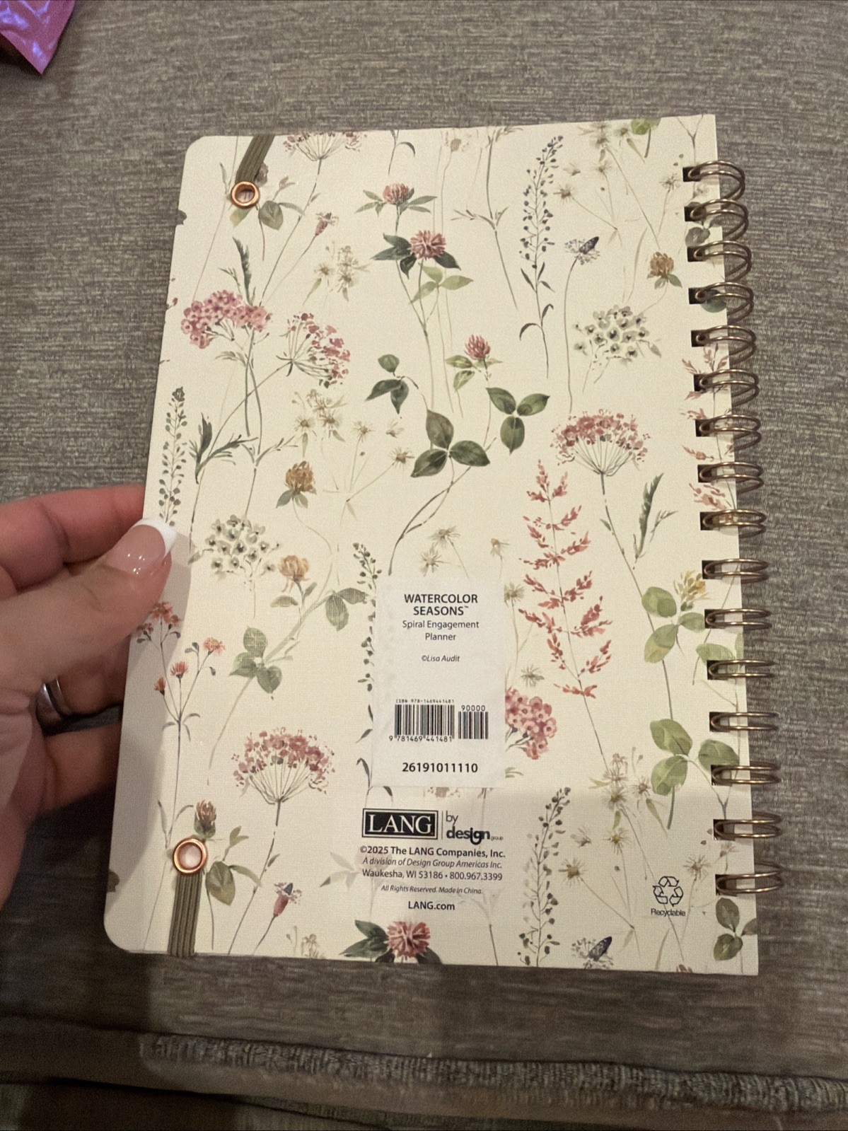 Best Lang Watercolor Seasons 2026 Planner, 6.5” X 9”, Weekly Calendar with