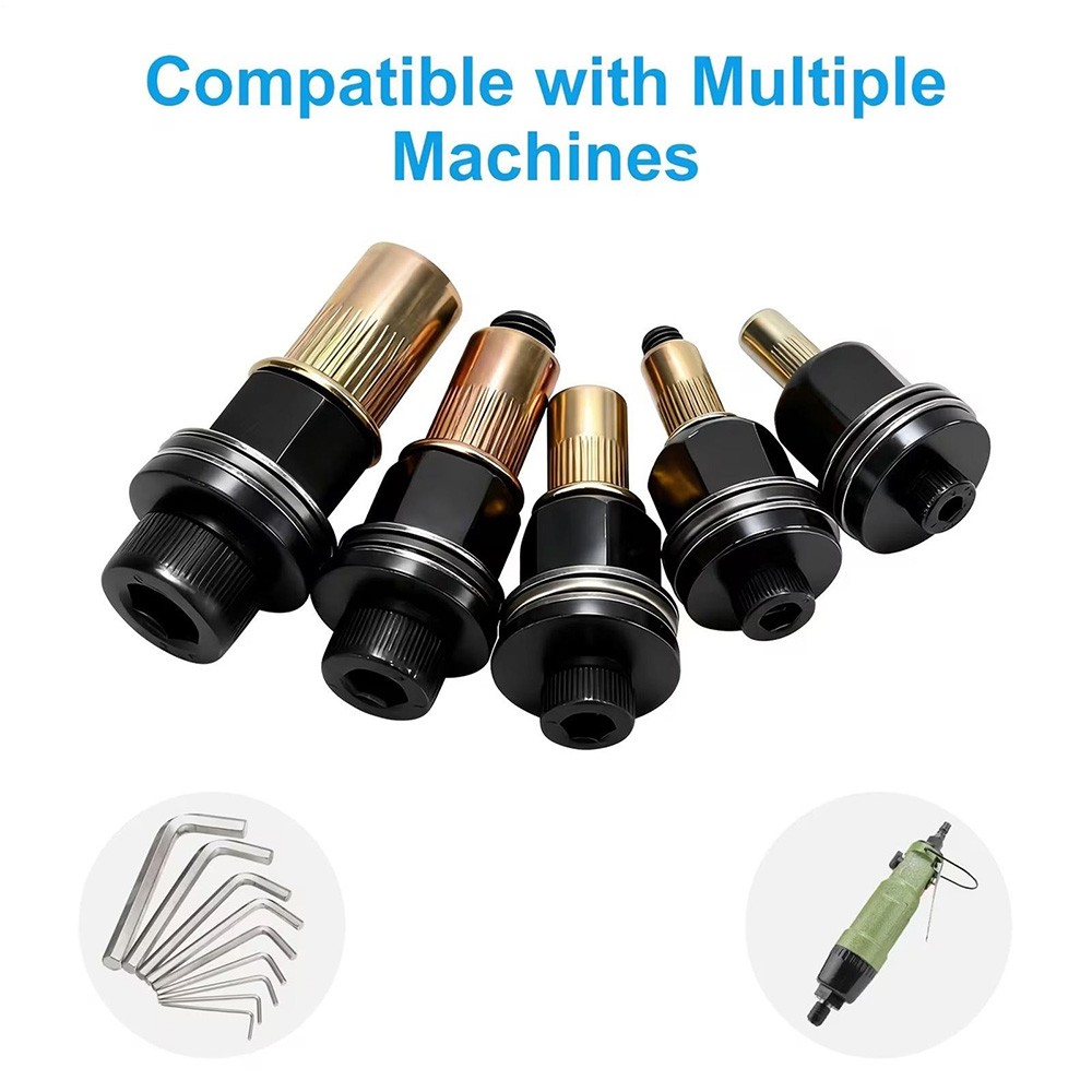 7× Manual Rivet Nut Tool Kit M3-M12 Carbon Steel Threaded Inserts for Auto & DIY