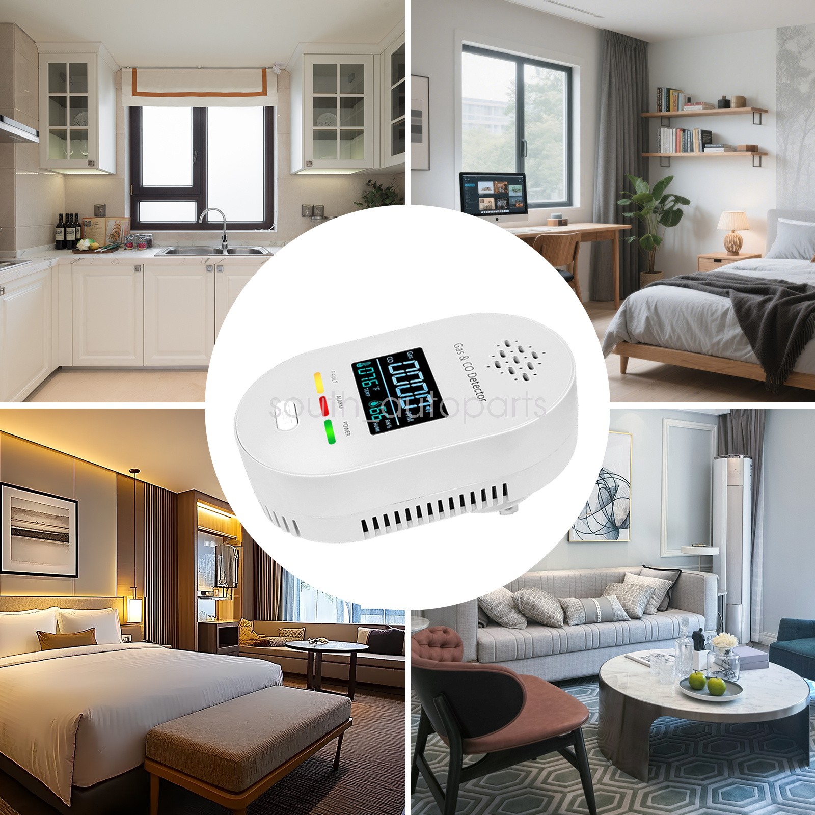 Digital Gas Leak Detector Alarm Sensor Propane Butane Methane Natural Catch US
