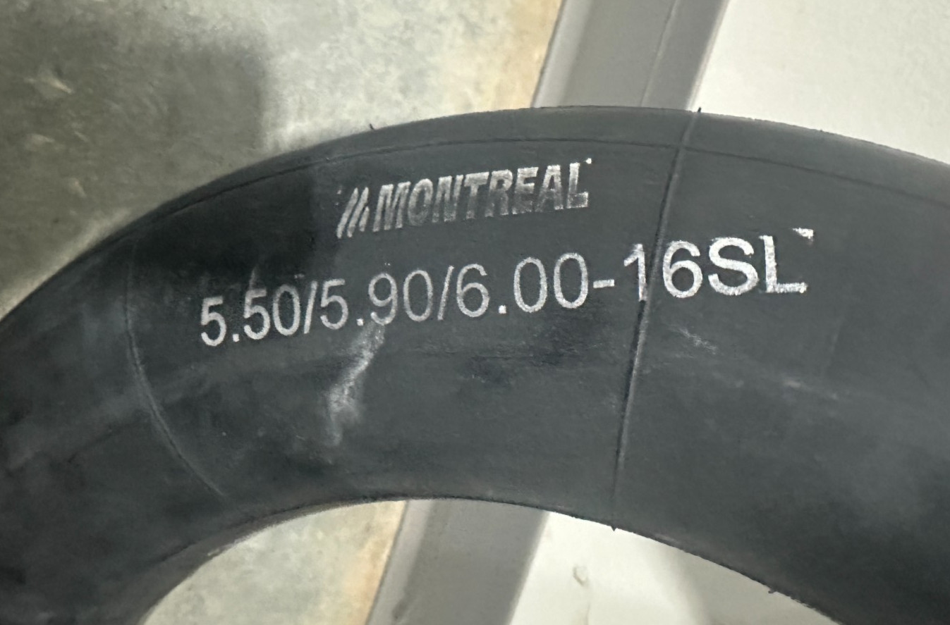 MONTREAL Natural Rubber Inner Tube5.50/5.90/6.00-16SL TR15