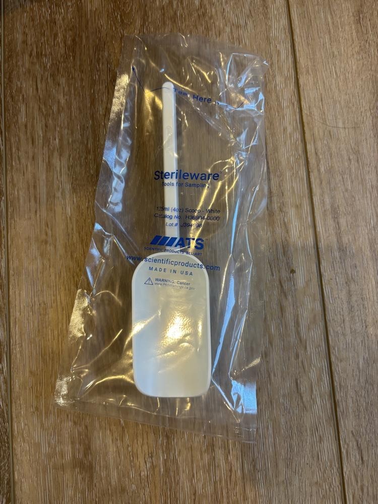 Bel-Art Sterileware Sterile Sampling Scoop 125ml 4oz White Lot of 97 H36904