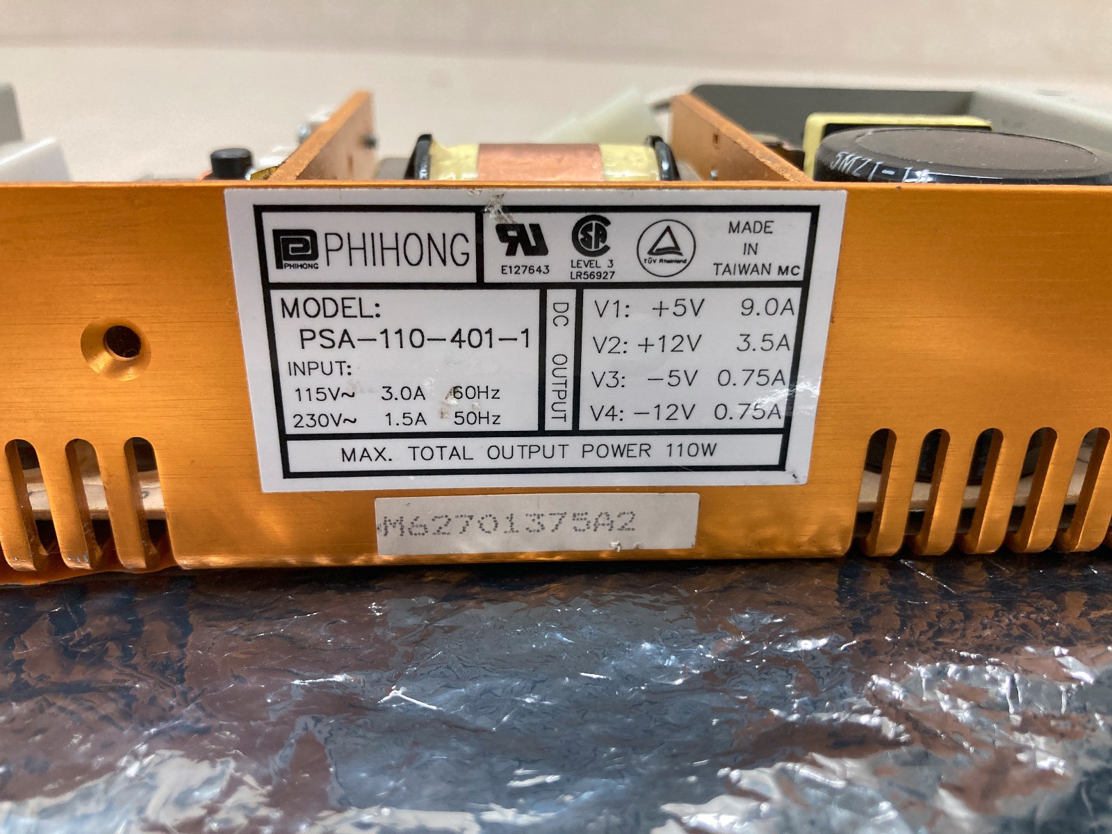 Phihong PSA-110-40101 Power Supply Board 115V-230V +5V +12V -5V -12V AC DC