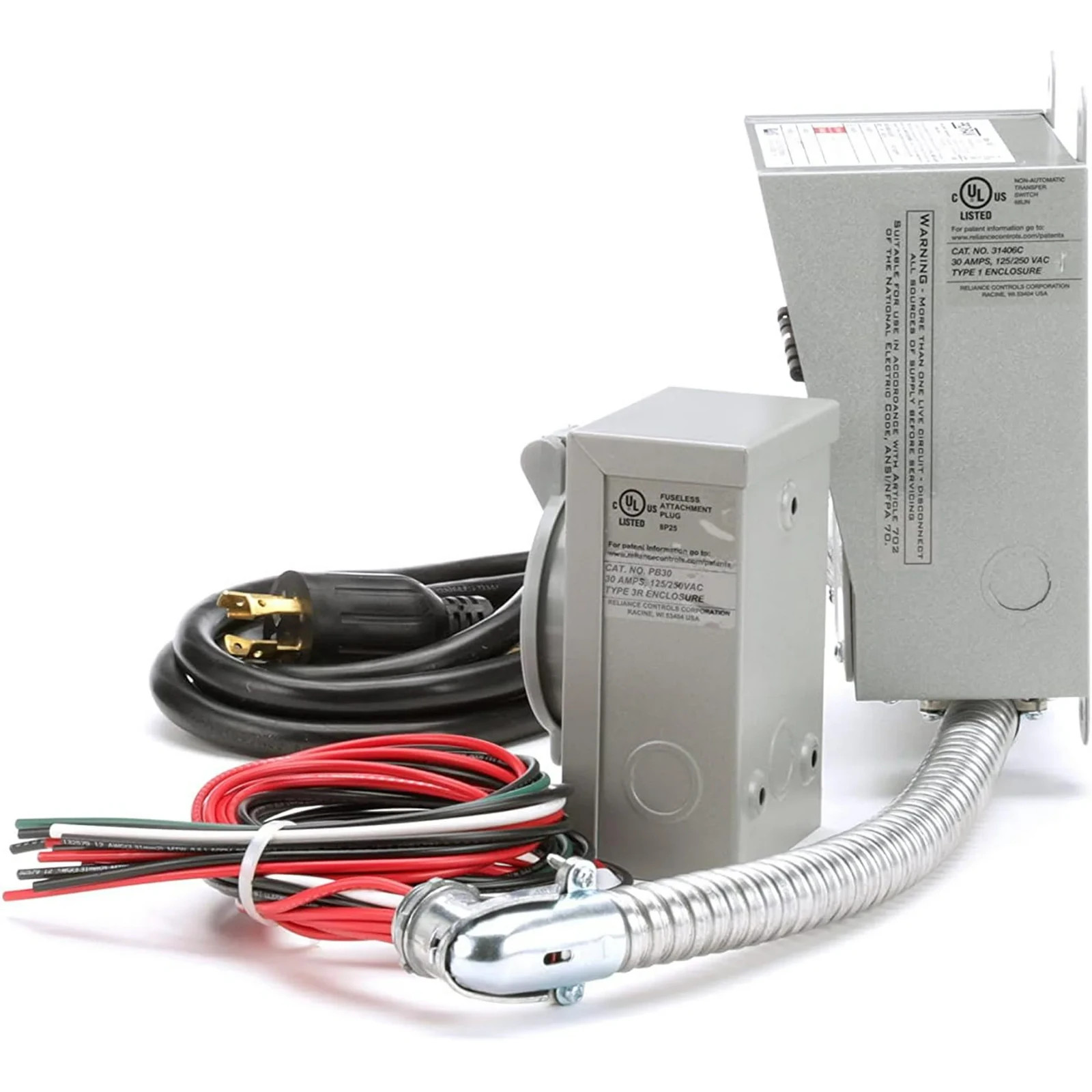 Reliance Controls Pro/Tran Series 31406CRK Transfer Switch Kit, 1-Phase, 60 A