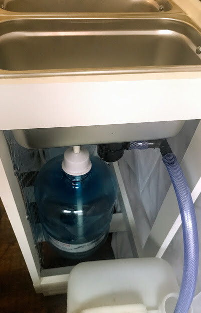 Portable Concession Sink 3 Compartment Sink/Hand Sink, Hot Water 120V Electric
