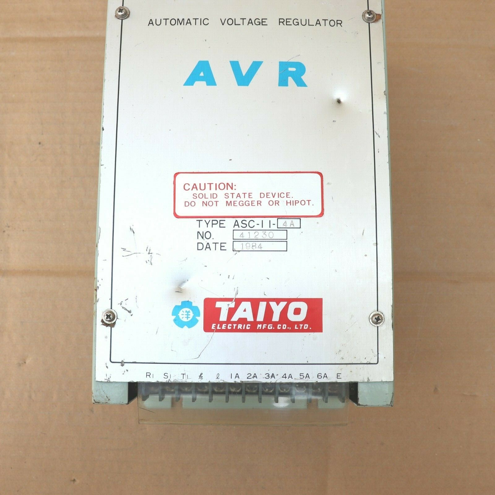 TAIYO ASC1 AUTOMATIC VOLTAGE REGULATOR AVR ASC114A