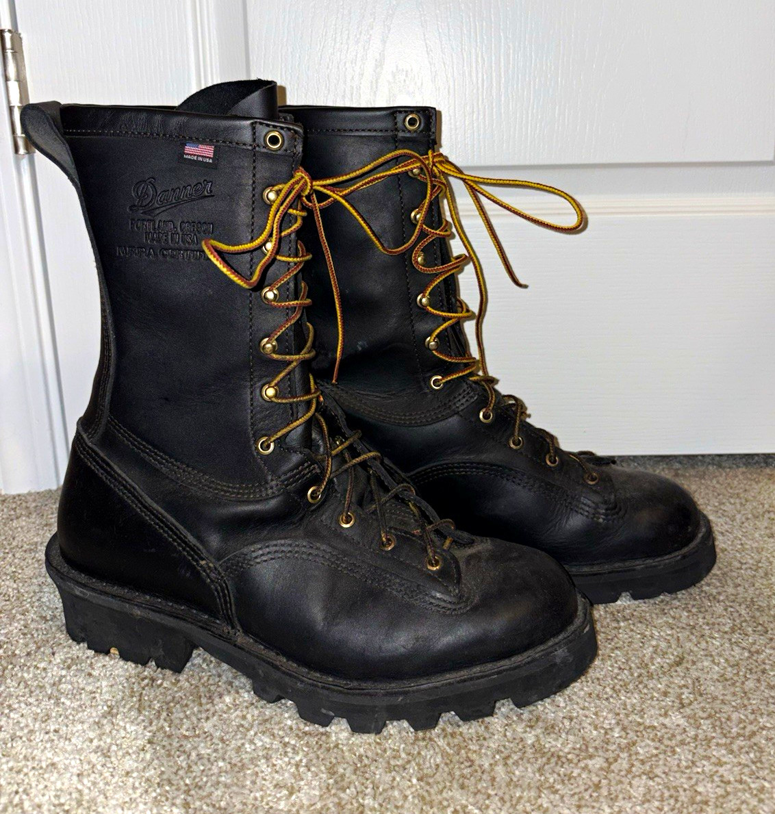 Danner Flashpoint II 10″ Black EH Firefighting Boots Men’s 11 Wide 18102