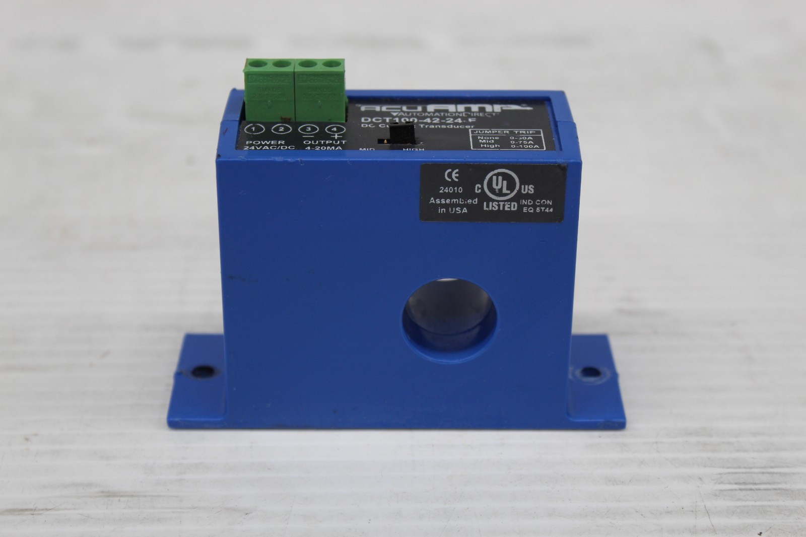 Automation Direct ACUAMP DCT100-42-24-F DC Current Transducer 24V