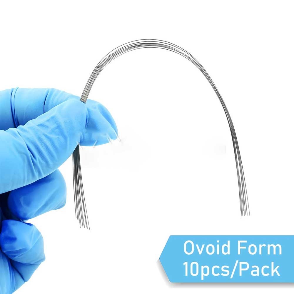 Dental Super Elastic Niti Arch Wire Round Ovoid Form Bracket Braces 10 packs