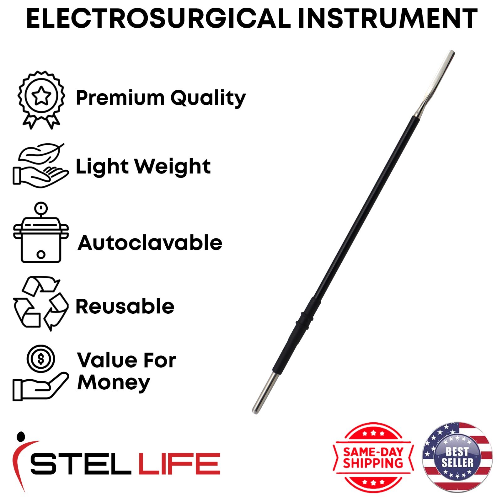 ELECTRODES REUSABLE BLADE Extended Blade 20mm Length 5″ Electrosurgical