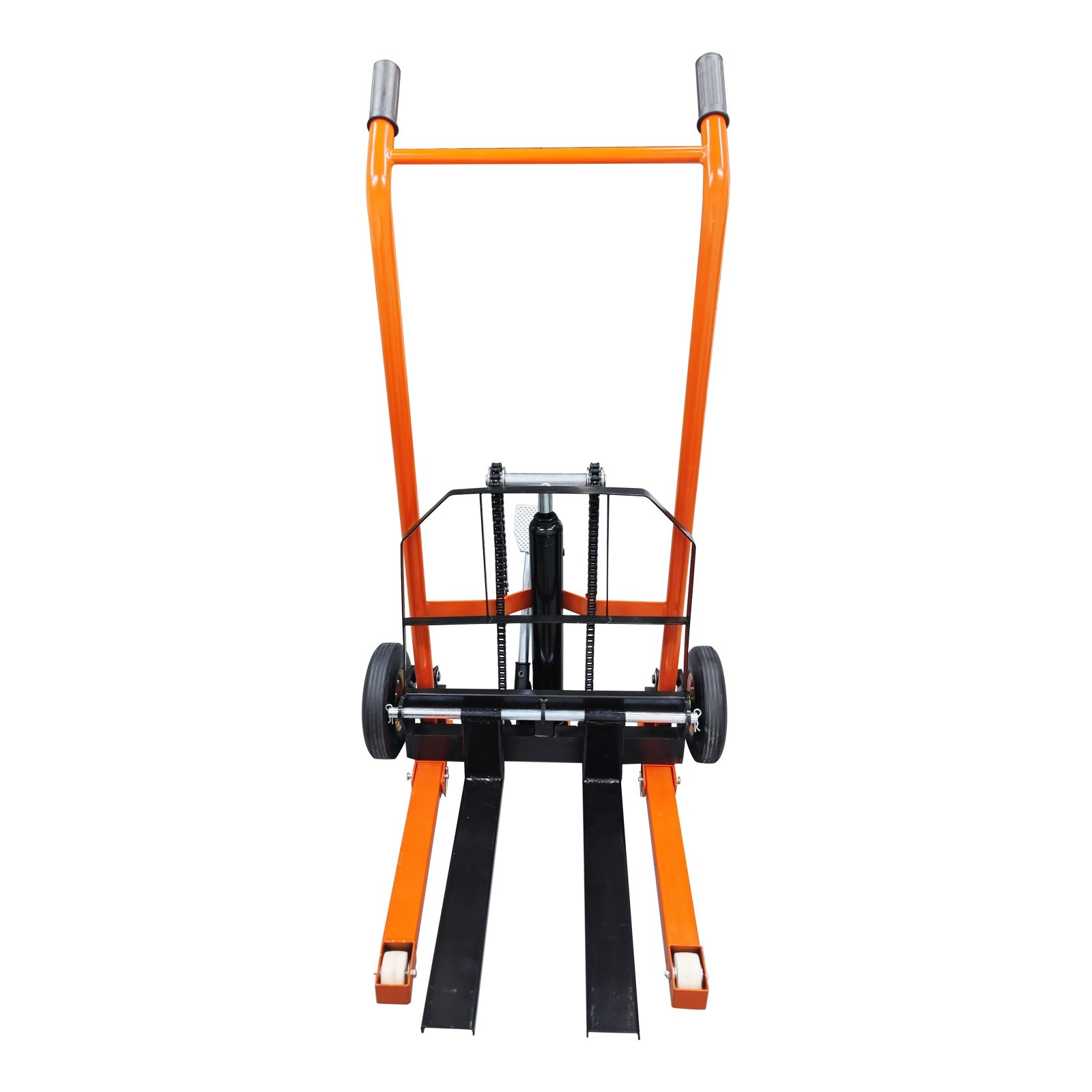 400Lb/200Kg Hand Forklift Truck Manual Push/Pull Winch Stacker Cargo Trolley