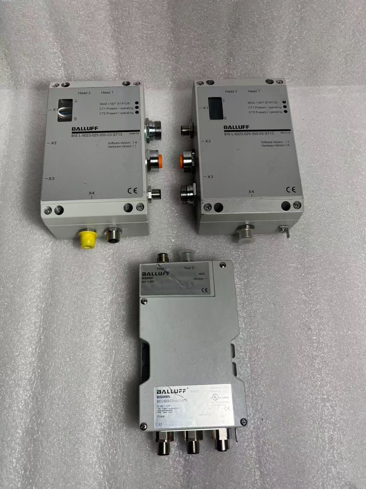 LOT OF 3, BALLUFF BIS L-6023-025-050-03-ST13 ,BIS008F ,BIS009N BIS C-6003-025