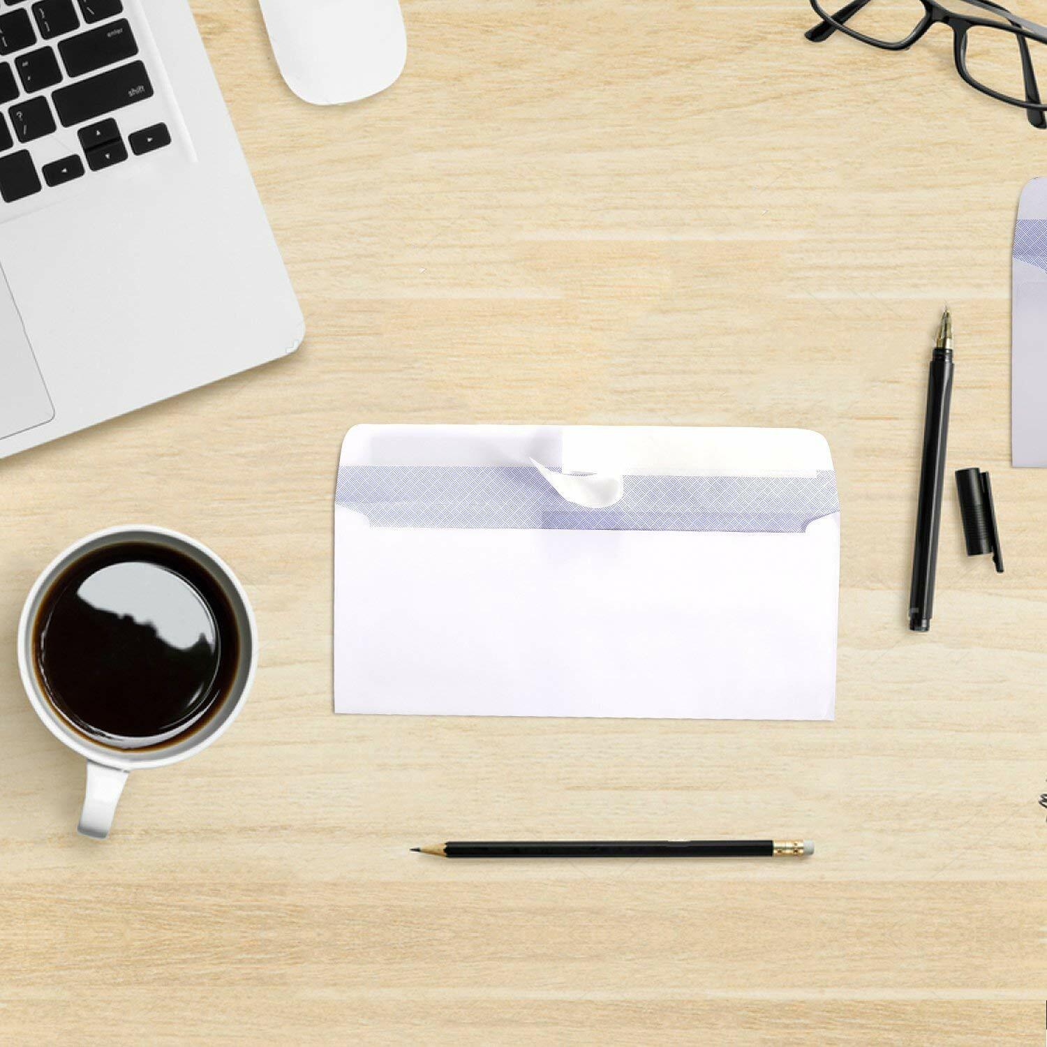 500 Count #8 Double Window Envelopes SELF SEAL Business Mailing 3 5/8″ x8 11/16″