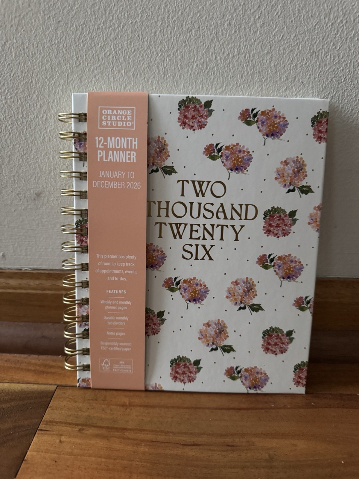 2026 Monthly Planner 12 months Planner Orange Circle Studio 8×7” Jan- Dec 2026