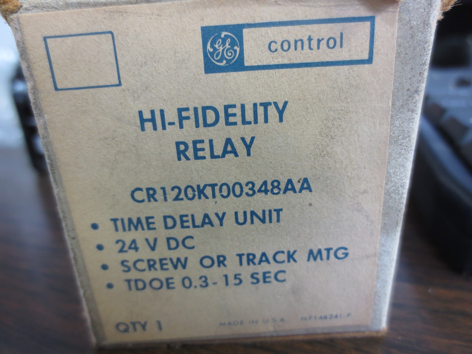 GENERAL ELECTRIC CR120KT00348AA RELAY / TIME DELAY UNIT 24VDC 0.3 – 15 SECONDS