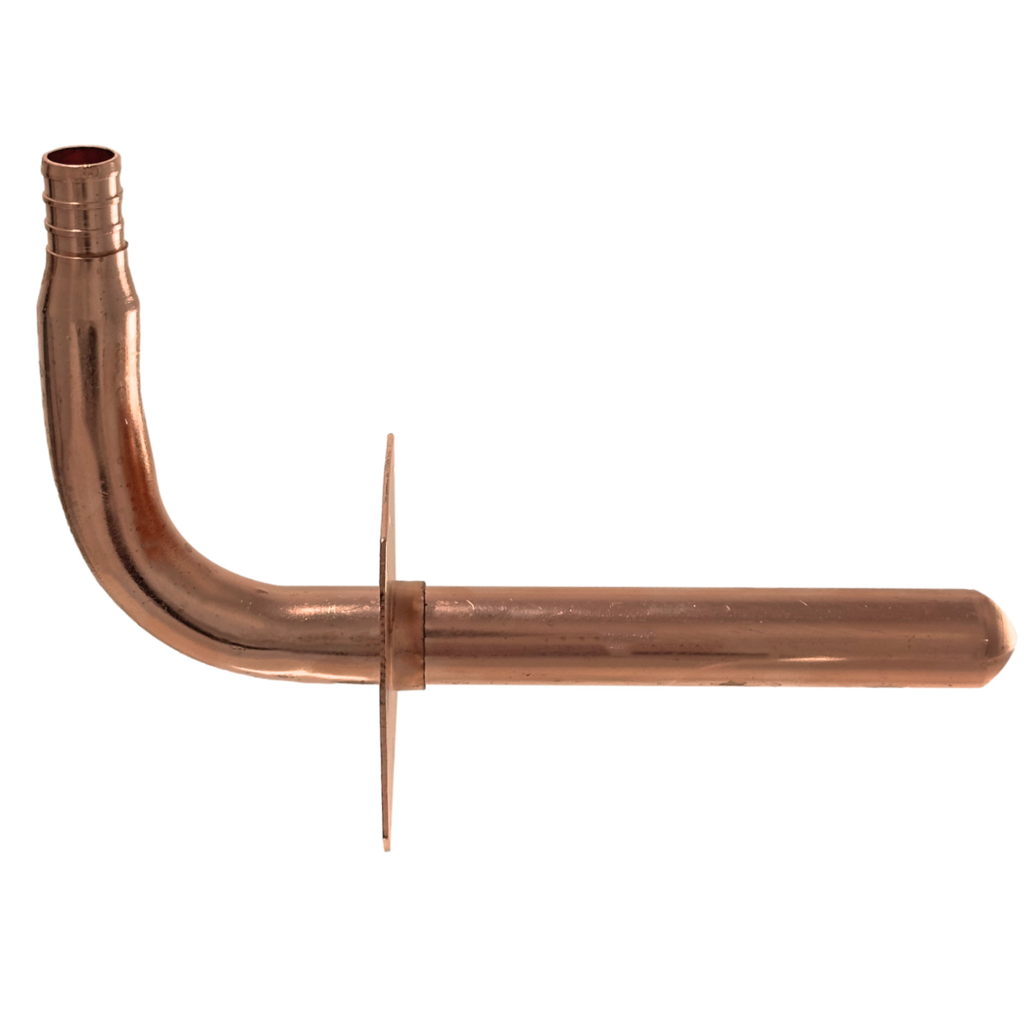 10) COPPER STUB OUT ELBOW FOR 1/2″ PEX TUBING W. EAR / NAIL FLANGE 3 1/2″ X 6″