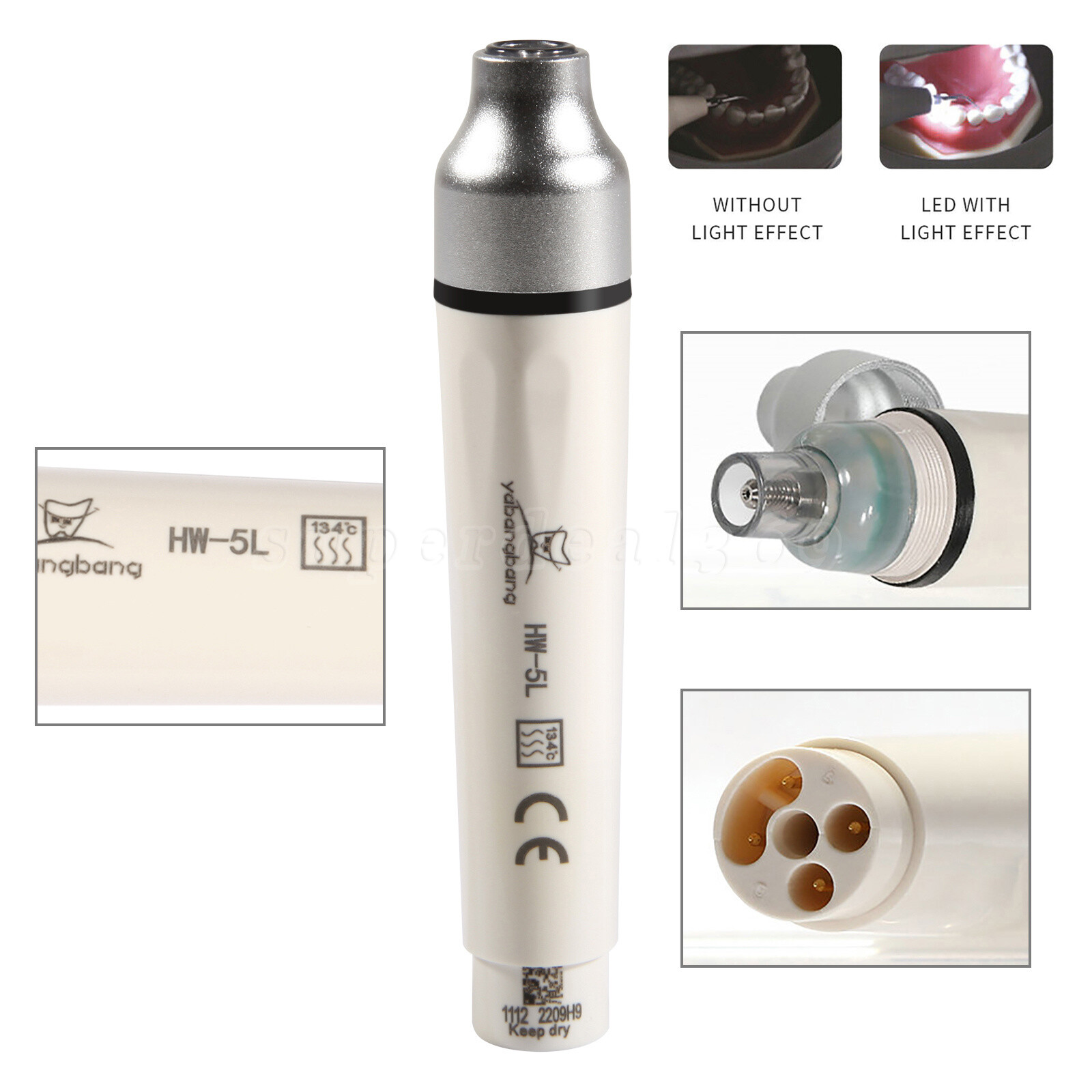HW-5L Dental Ultrasonic Piezo Saler Handpiece For WOODPECKER EMS with LED Light