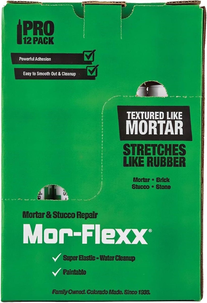 Mor-Flexx Charcoal Textured Caulk 10.5 oz (Pack of 12) – Brand New Free Shipping