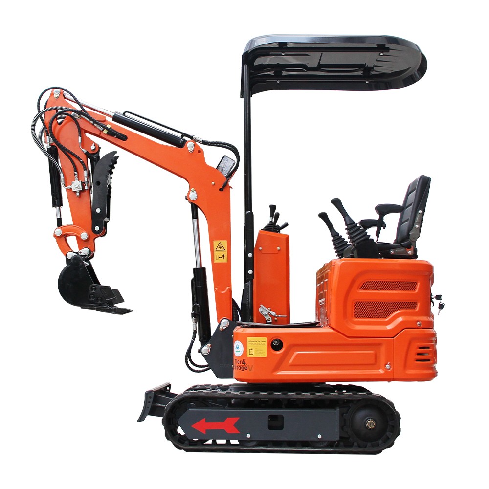 FREE SHIP 1Ton Mini Excavator B&S 13.5HP Crawler Hydraulic Digger + Attachment