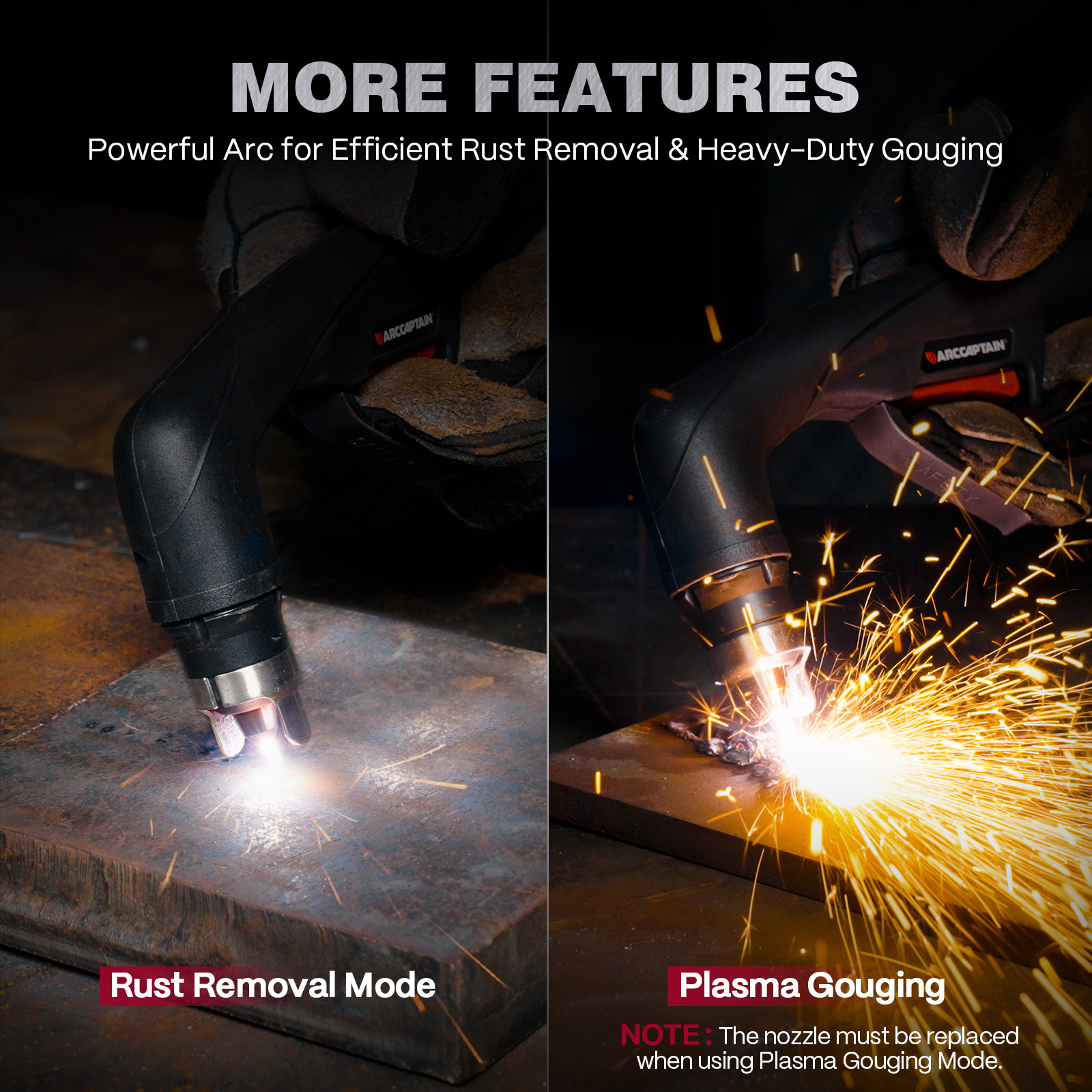 ARCCAPTAIN iControl Non-HF Plasma Cutter CUT55MP with APP Control 55Amp 120/240V