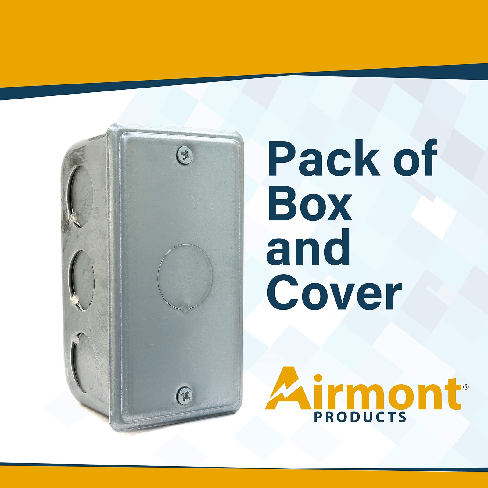 4×2 Inch Utility Electrical Box, Outlet Box, 1/2″ Knockout Cover, Drawn