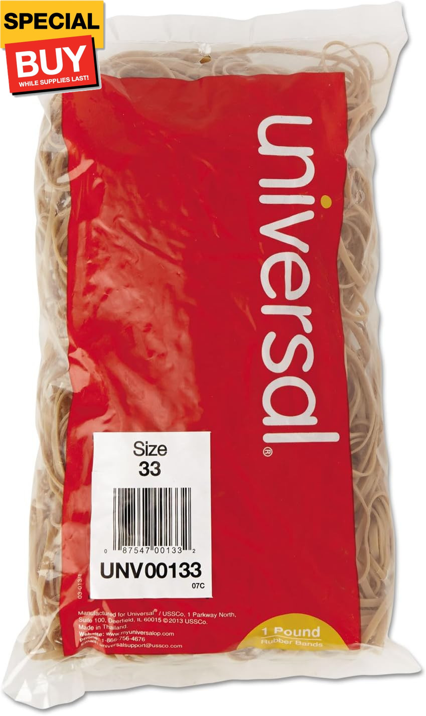 ® Rubber Bands, Size 33, 1Lb Pack