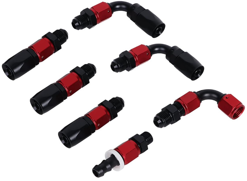 Kit regulador de presión de combustible ajustable 20-80psi con manómetro 6AN, re