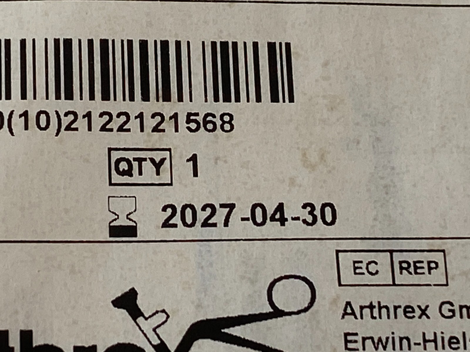 ARTHREX 90* Curve Straight AR-6068-90 Exp.2027-04 (*F7)