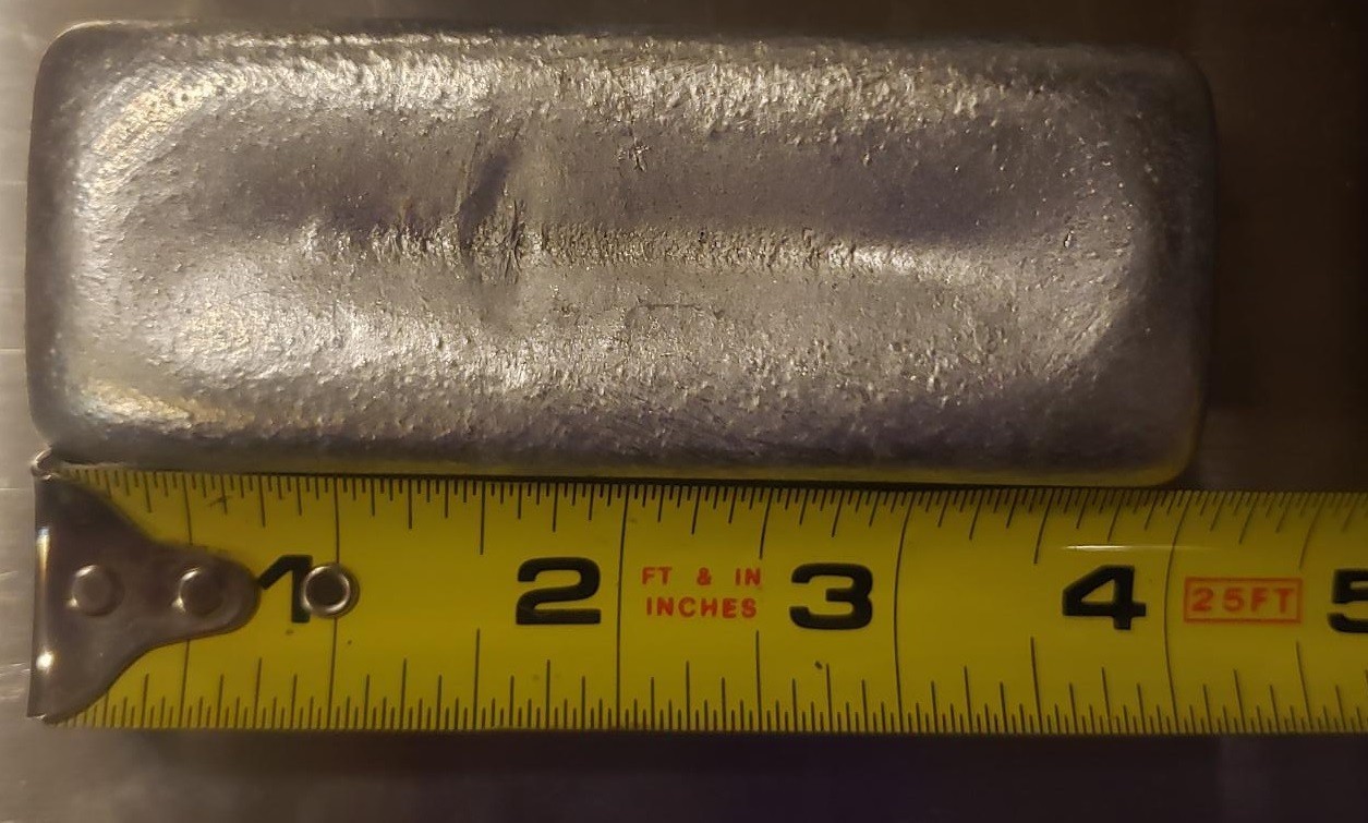 Aluminum Ingot Bars/For Casting/35 Pounds/Hand Melted & Poured/Free Shipping