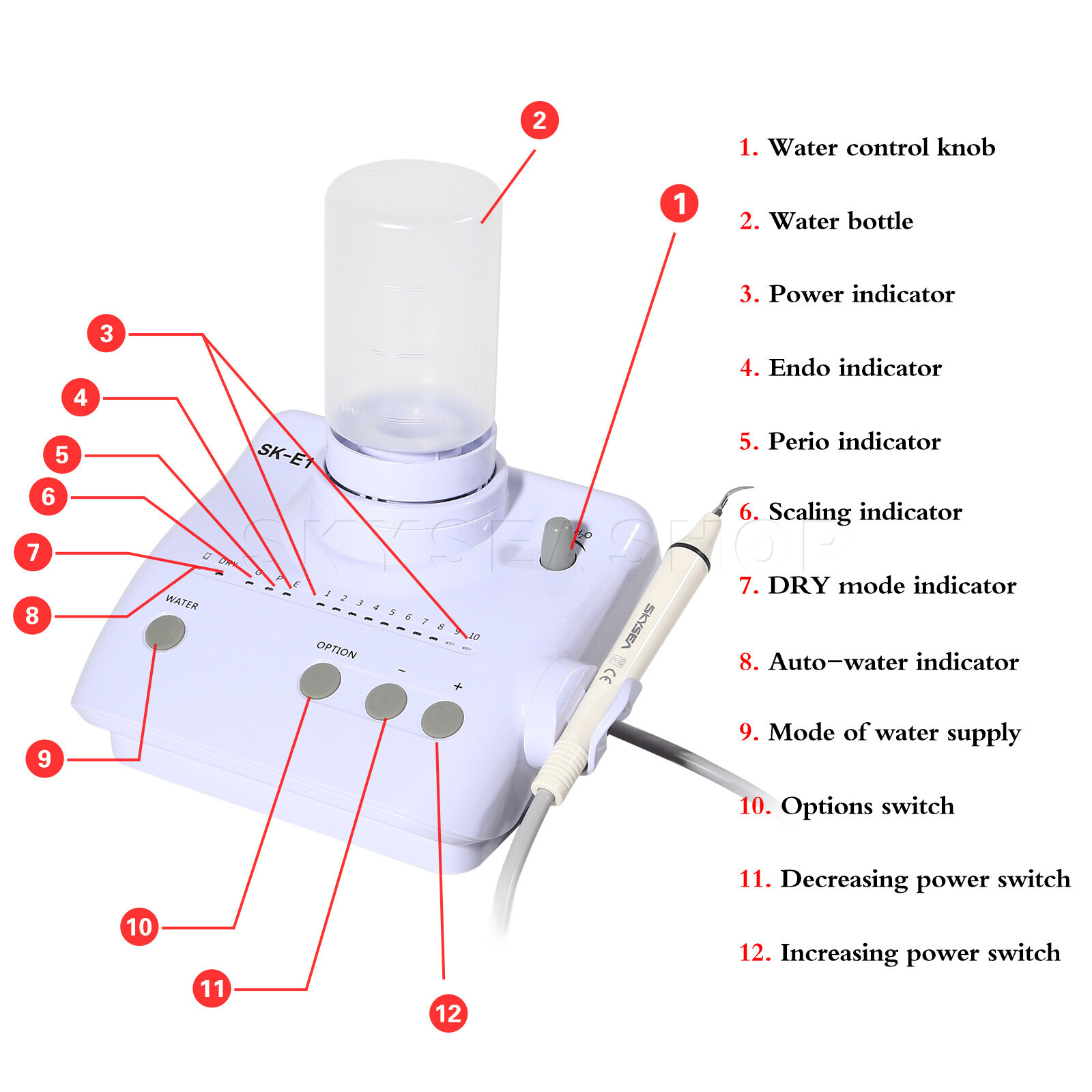 For Cavitron Dental Portable Ultrasonic Piezo Scaler 2*Bottles Fit EMS Handpiece
