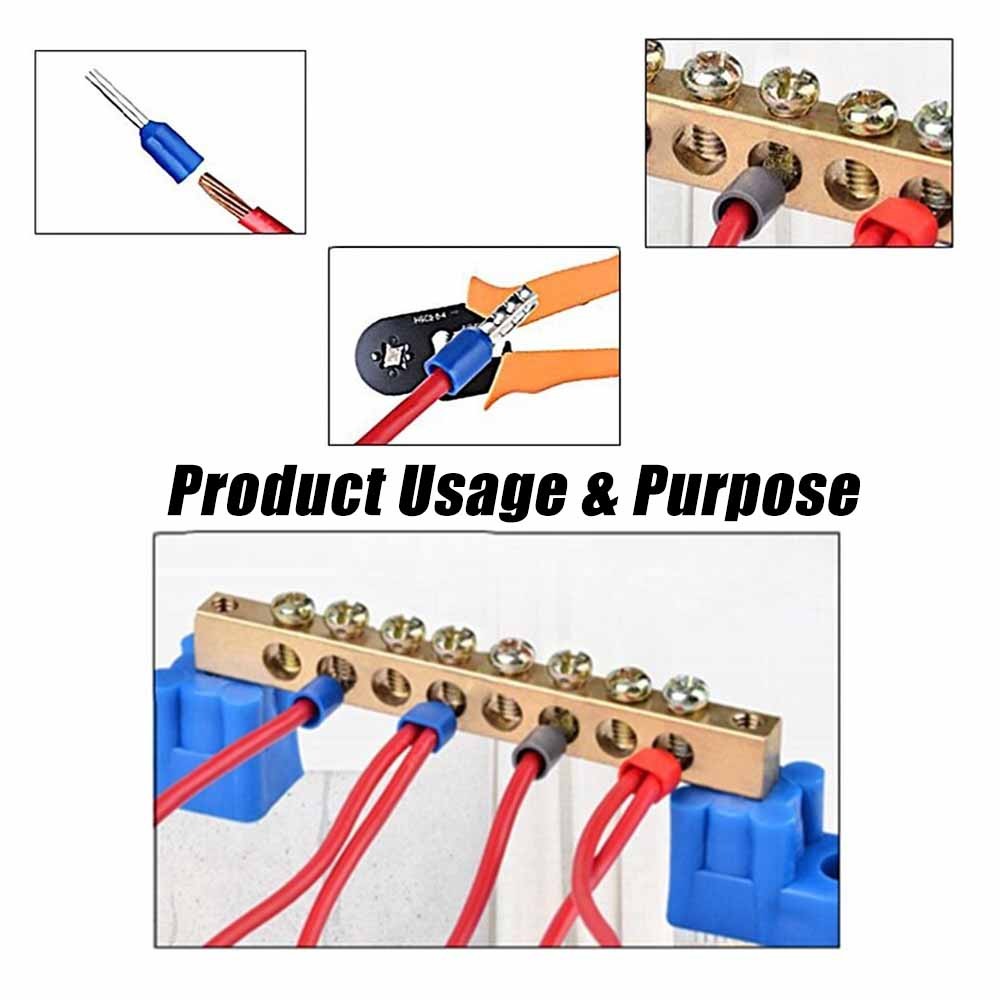 1200Pcs Assortment Insulated Electrical Wire Connectors Crimp Terminals Kit