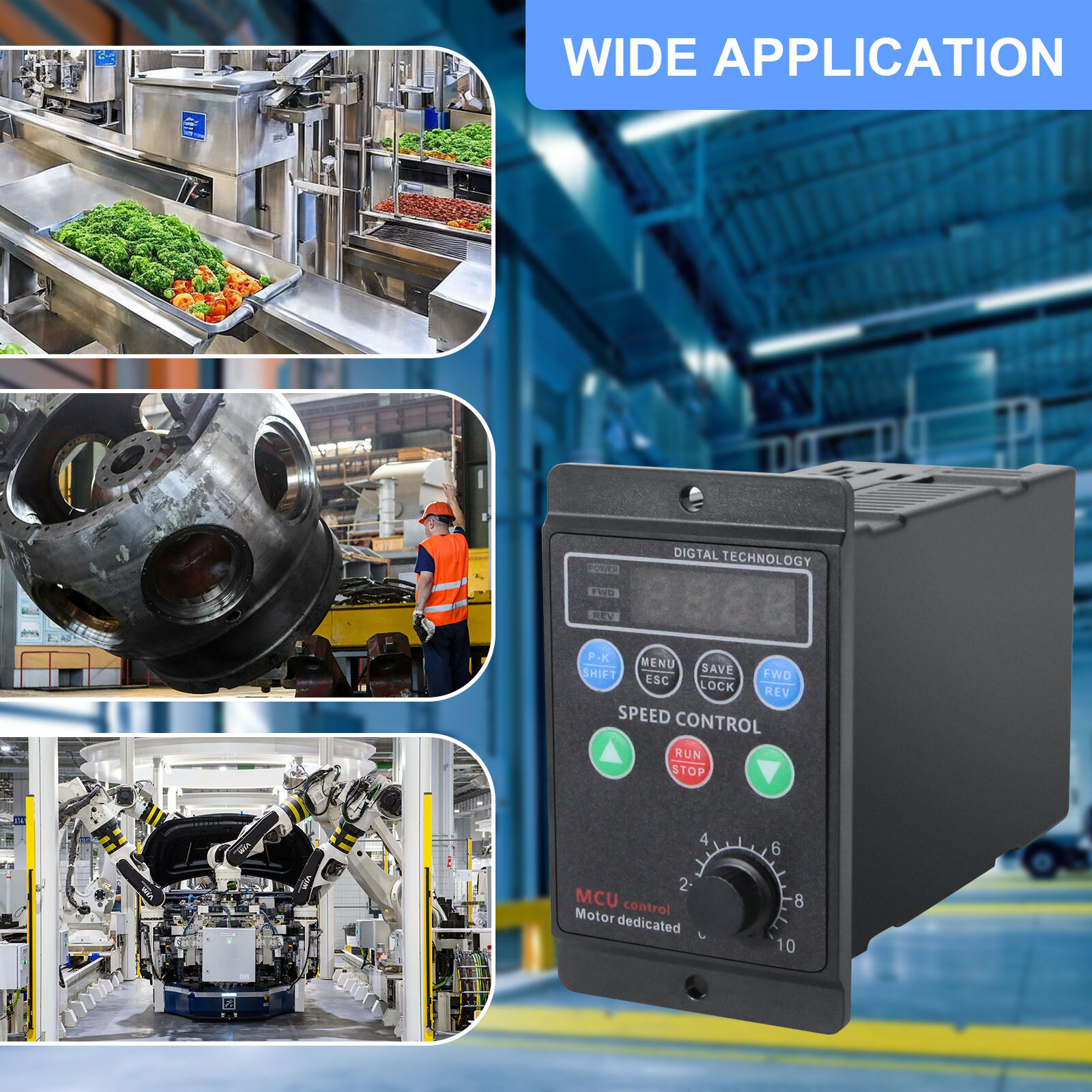 750W Single To 3 Phase VFD Variable Frequency Drive 110V 220V Converter AC Motor