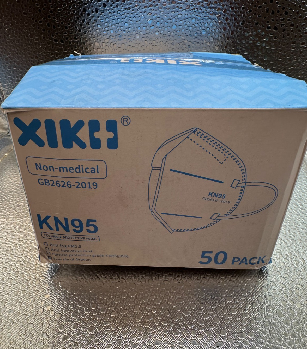 XIKII Foldable Protective Masks KN95 Non-Medical GB2626-2019 50 Pack