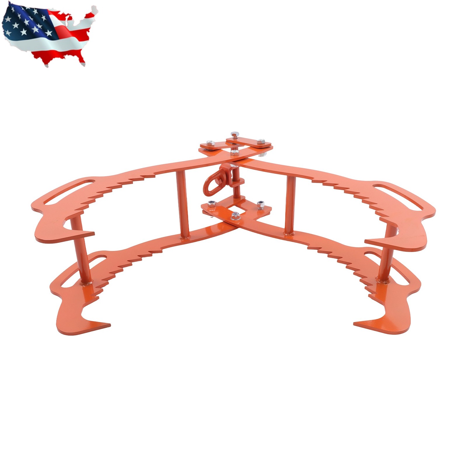 36 Inch Log Lifting Tongs Heavy Duty Steel 4 Serrated Claw Swivel Dragging Tongs