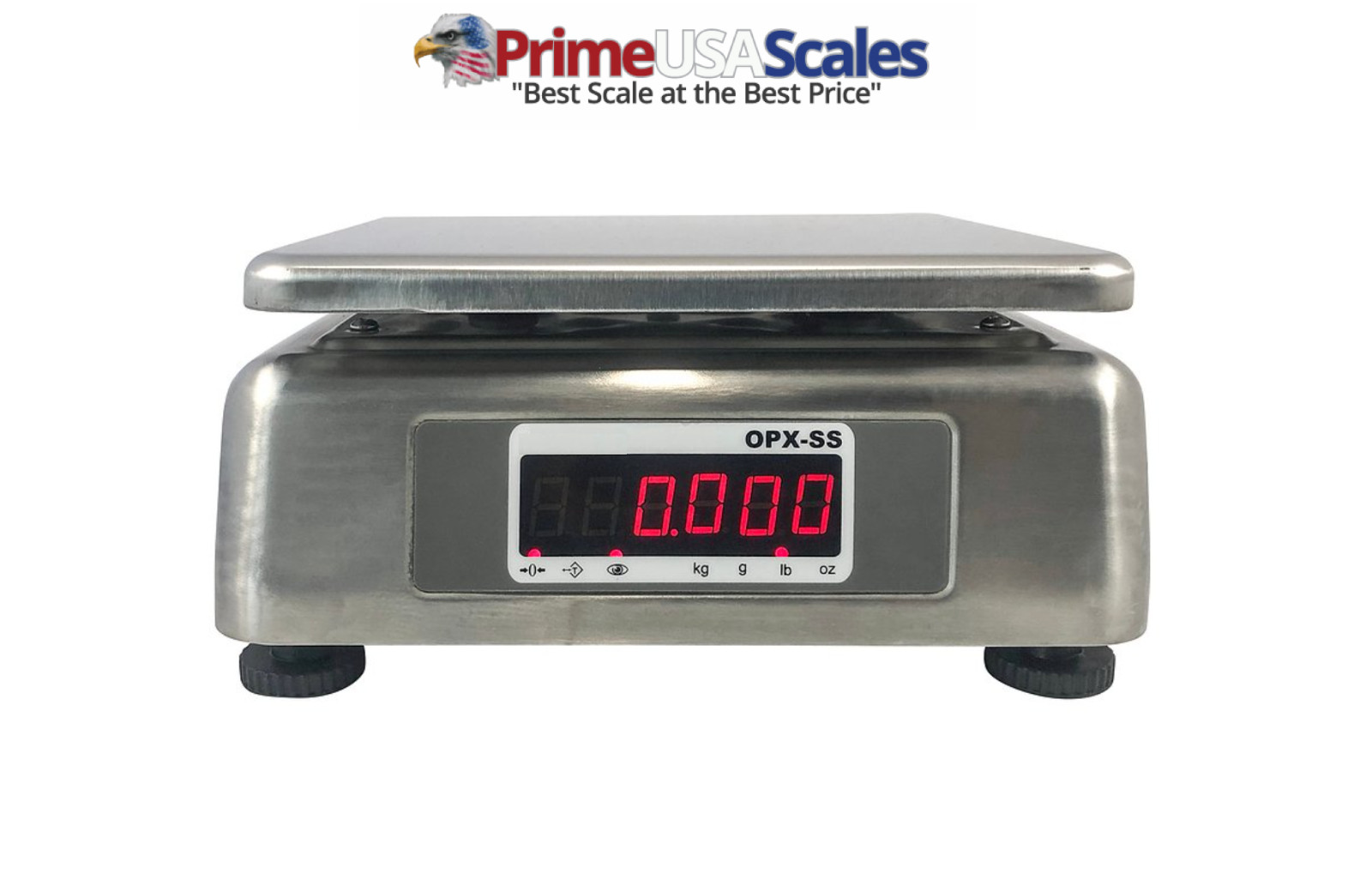 2 Yr Warranty Prime OPX-SS Washdown Bench Scale 12 lb x 0.2g