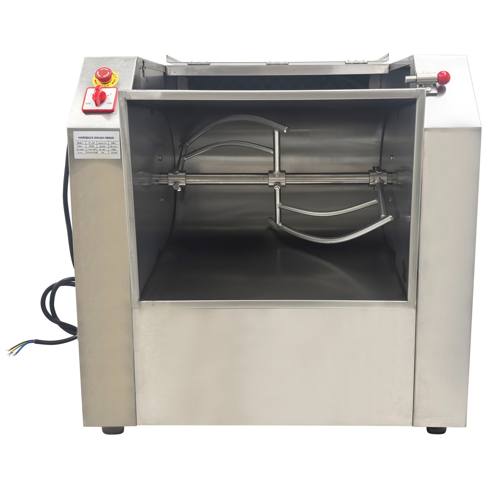 50KG/110LBS Dough Mixer Mixing Machine Kneading Kitchen Commercial Electric 110V