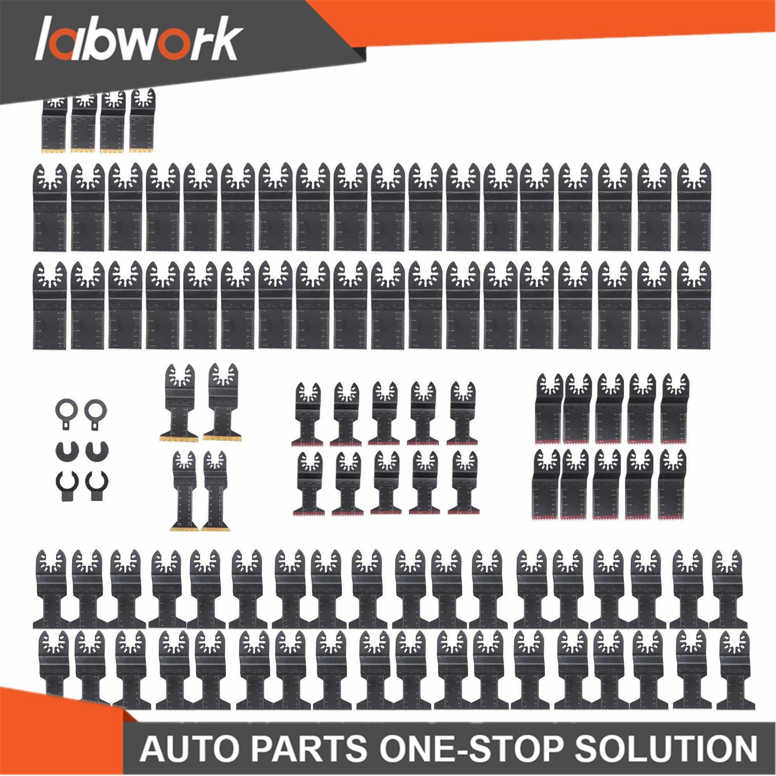 Labwork 100 Pack Multitool Blades Kit Japanese Tooth Oscillating Saw Blades