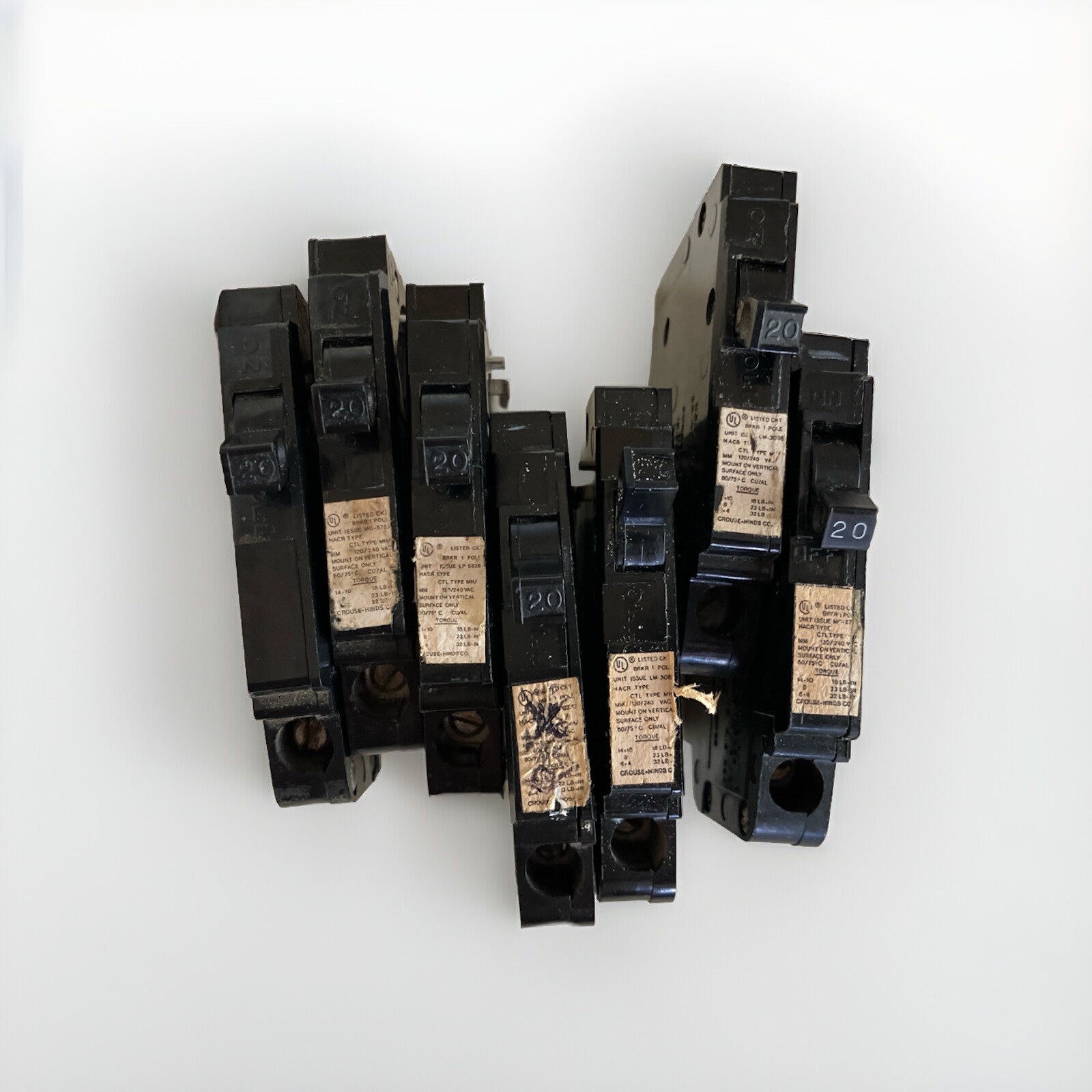 A120R Challenger Crouse-Hinds 1 Pole 20 Amp Wafer Circuit Breaker A120 CTL