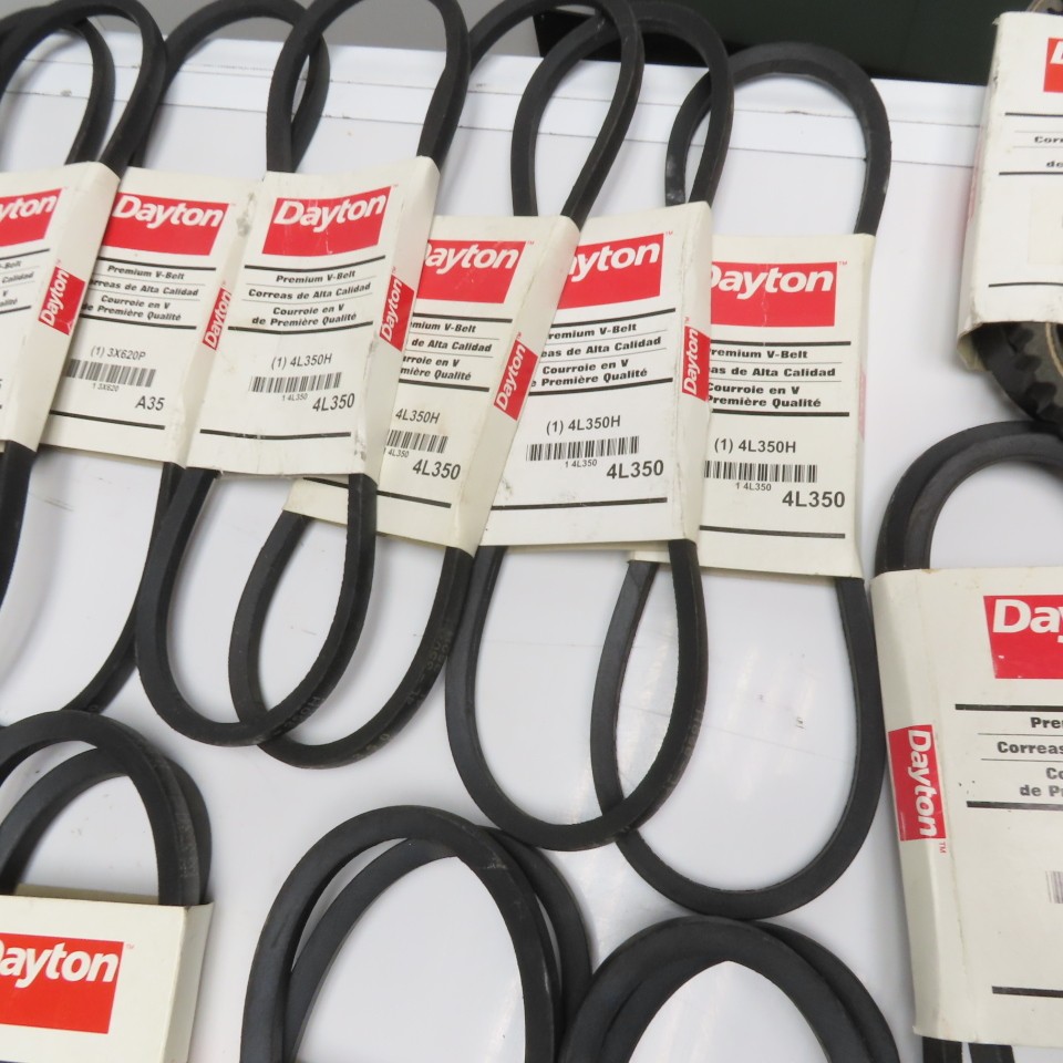 Dayton Huge Variety New V-Belts A, B, AX 3VX Section Restock Resell Lot Of 40