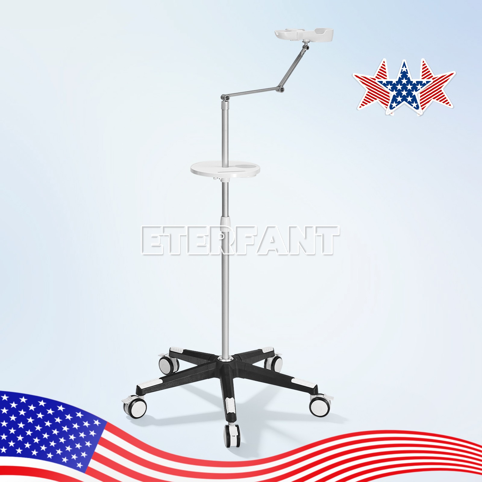 ETERFANT Adjustable Portable Mobile Stand Trolley for QV-600 Vein Finder Machine
