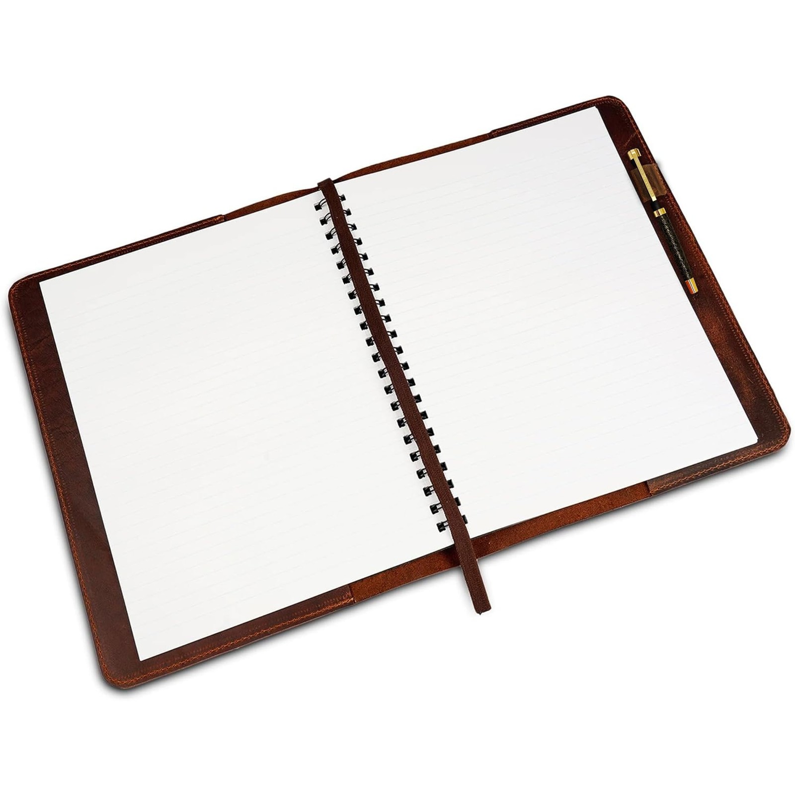 , Heavy Duty Full Grain Leather Journal Cover (8.5 x 11 in.), Refillable Cahi…