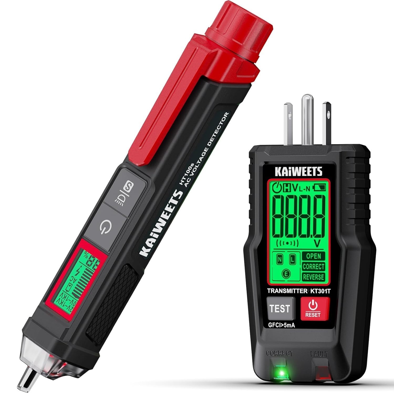 Kit Outlet with Circuits Tester AC Breaker 90-135V for Finder Circuit GFCI